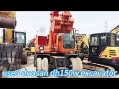 90% Original Doosan DH150 Excavator Used Doosan Wheel Excavator DH150W In South Korea